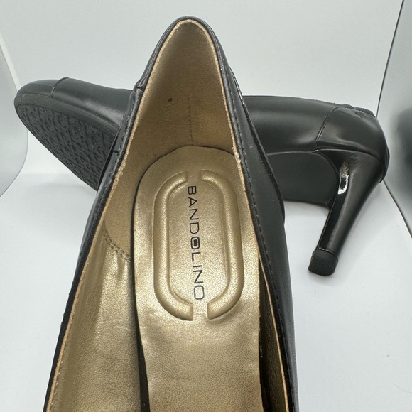 NWT Bandolino Black 3" heels pump block slip on shoes 7.5M - Picture 5 of 9